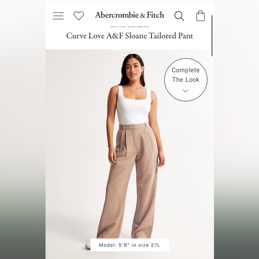 Abercrombie Curve Love Sloane Tailored Pant in Brown - Great Condition